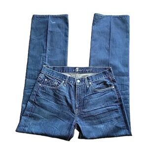 7 For All Mankind Jeans Mens‎ 33 Blue Austyn Straight Leg #